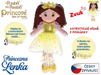 Panenka Princezna Lenka 35cm mkk tlo na baterie esky zpvajc 0m+ na kart