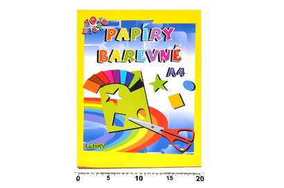 Papry barevn A4, 10 list, 180g - kola