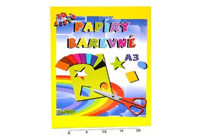 Papry barevn A3 , 10 list, 180g