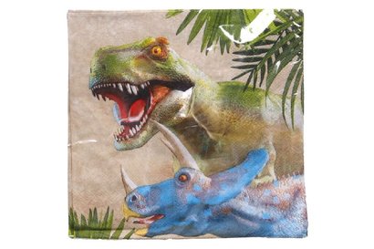 Prty ubrousky Dino 33x33cm 20ks