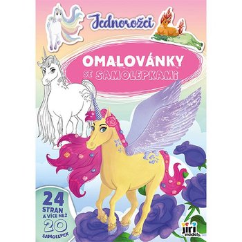 Omalovnky A4 se samolepkami Jednoroci, unicorns