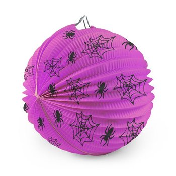 Lampion Halloween pavouci 25cm kulat