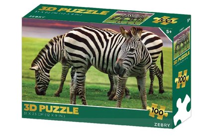 Zebry 3D puzzle 100 dlk