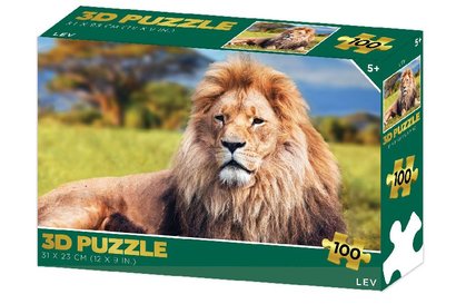 Lev 3D puzzle 100 dlk