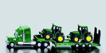 * Siku 1837 Tahac s podvalnikem a dvema traktory John Deere  1:87