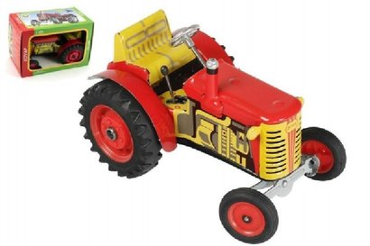 * KOVAP Traktor Zetor erven na klek kov 14cm 1:25