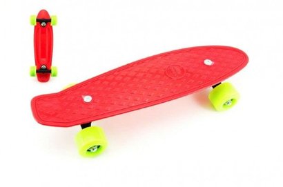 * Pennyboard 43cm, nosnost 60kg, plastov osy, erven