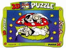 Puzzle 24 dilku Kemlek a Vochomrka s konturou 3D