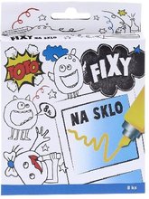 Fixy na sklo 8 barev