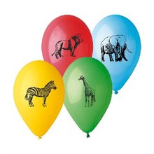 Balonek zvata Safari potisk  kulat / nafukovac / balonky divok 26cm