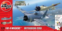 * Airfix Gift Set let. A50184 Grumman F-4F4 Wildcat &amp; Mitsubishi Zero Dogfight Double 1:72