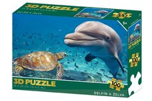 Delfn a elva 3D puzzle 100 dlk