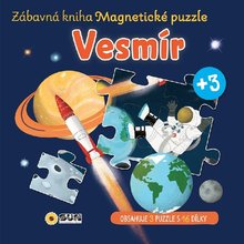 Magnetick kniha puzzle VESMR 3 x16 dlk, ti a skldej