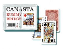 Kanasta, Rummy, Bridge - karty 108 list plastova krabicka